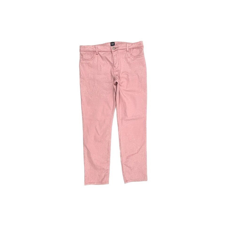 Gap Jeggings Adjustable Waist‎ Girls size 14 Plus Glitter Pink Denim Jeans
